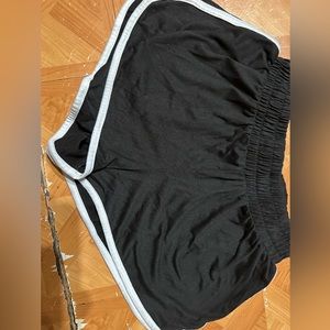 Black white soft shorts
